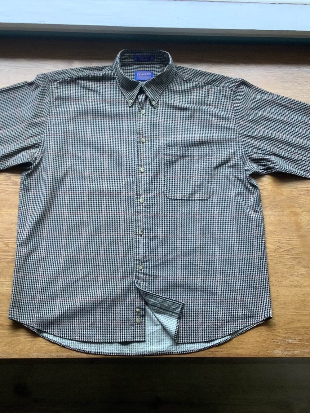 Pendleton plaid corduroy button-down shirt